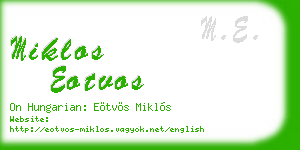 miklos eotvos business card